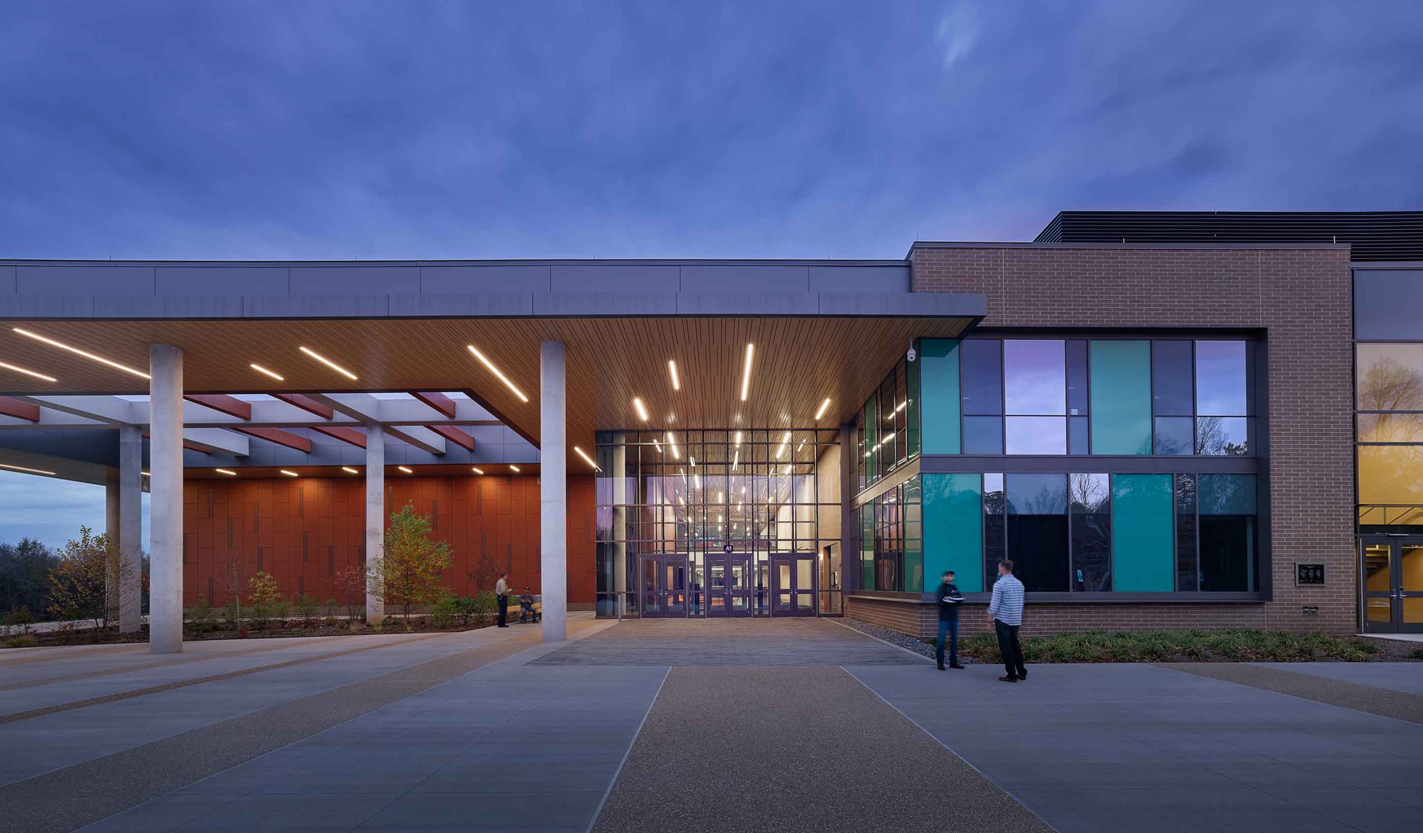 Academies of Loudoun campus at twilight